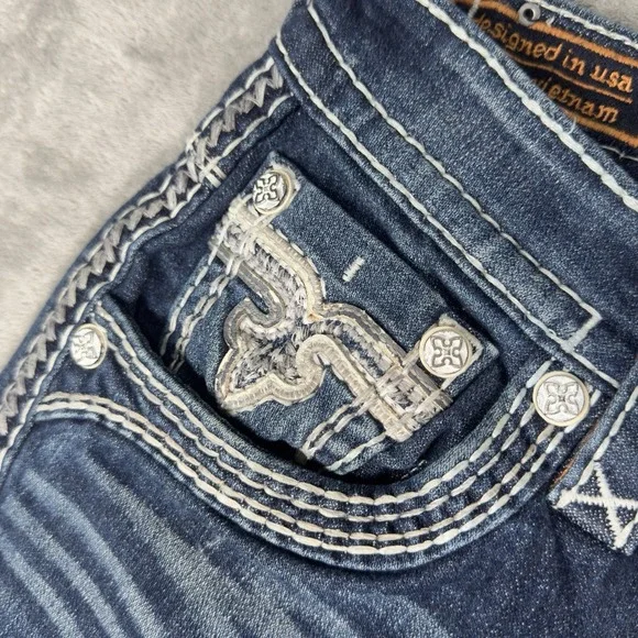 Rock Revival Jeans Mens 30 (Fits 31x29) Robin Straight Dark - Picture 5 of 16